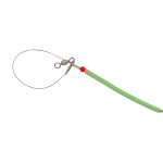 Fishing mount with 4 hooks, hook size 7, 30 cm, green/silver color
